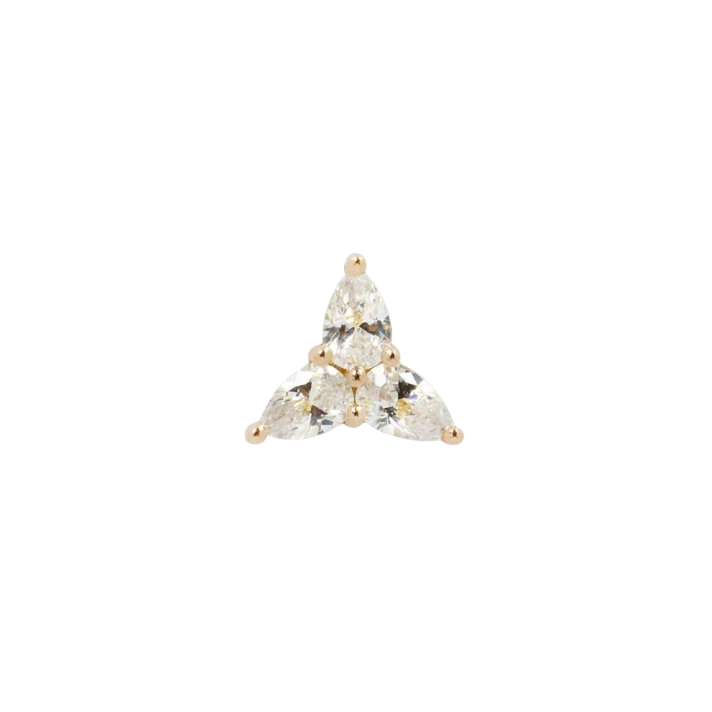 3 Little Pears - CZ - Threadless End