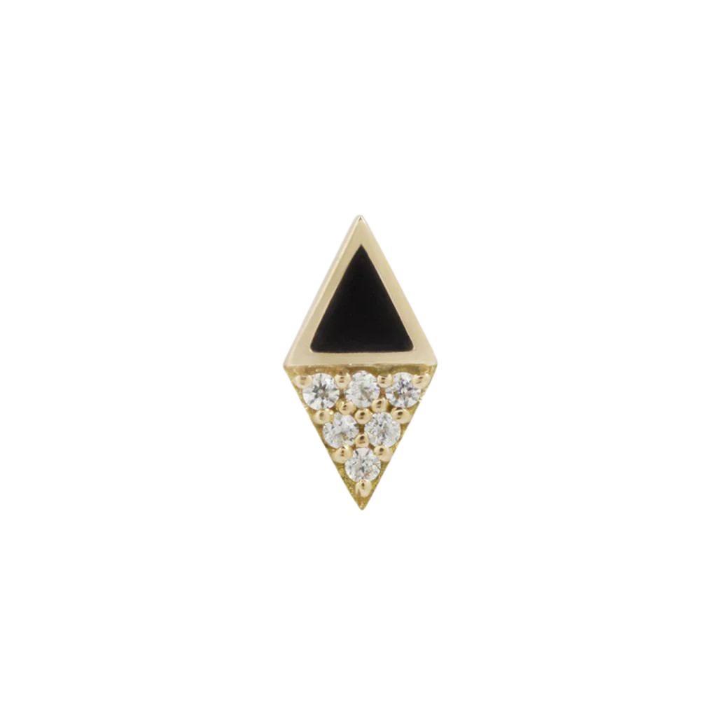 Almost Famous - CZ + Black Spinel - Threadless End