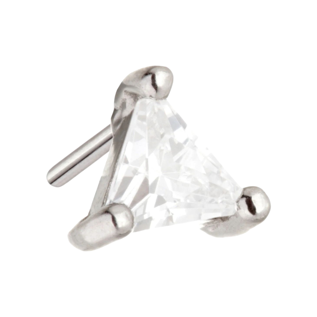 Tish Lyon - 14ct Threadless Gold Gem Triangle Pin Attachment