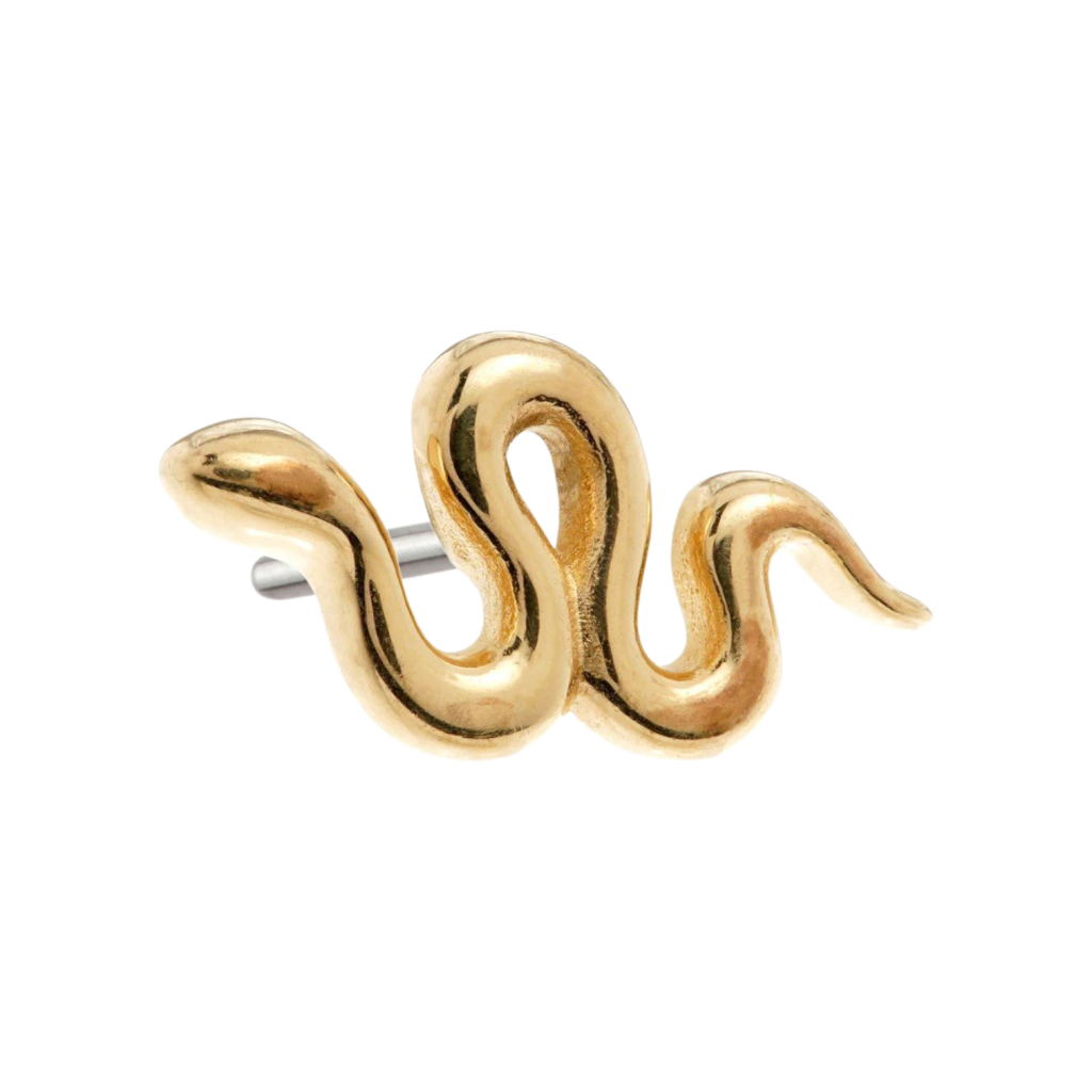 Tish Lyon - Slither - 14ct Gold Threadless Attachment - Y