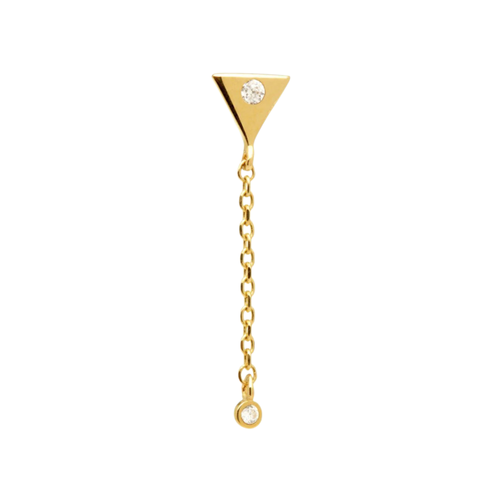 Tish Lyon - 14ct Threadless Triangular Chain Pin Attachment