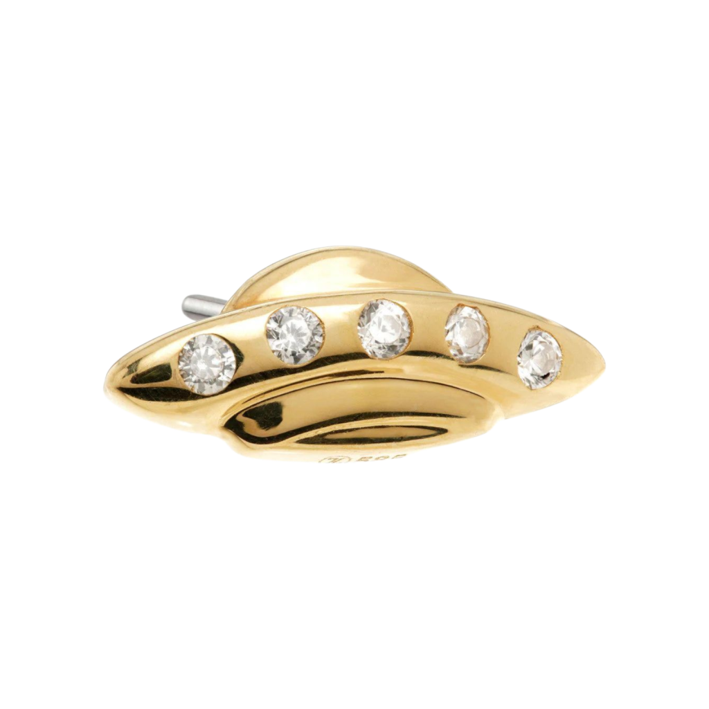 Tish Lyon - 14ct Solid Gold Threadless Jewelled UFO Attachment